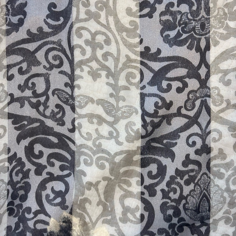 Christian Dior John Galliano silk Women's Floral Scarf - Blue, gray, Cream 60” - Picture 4 of 11